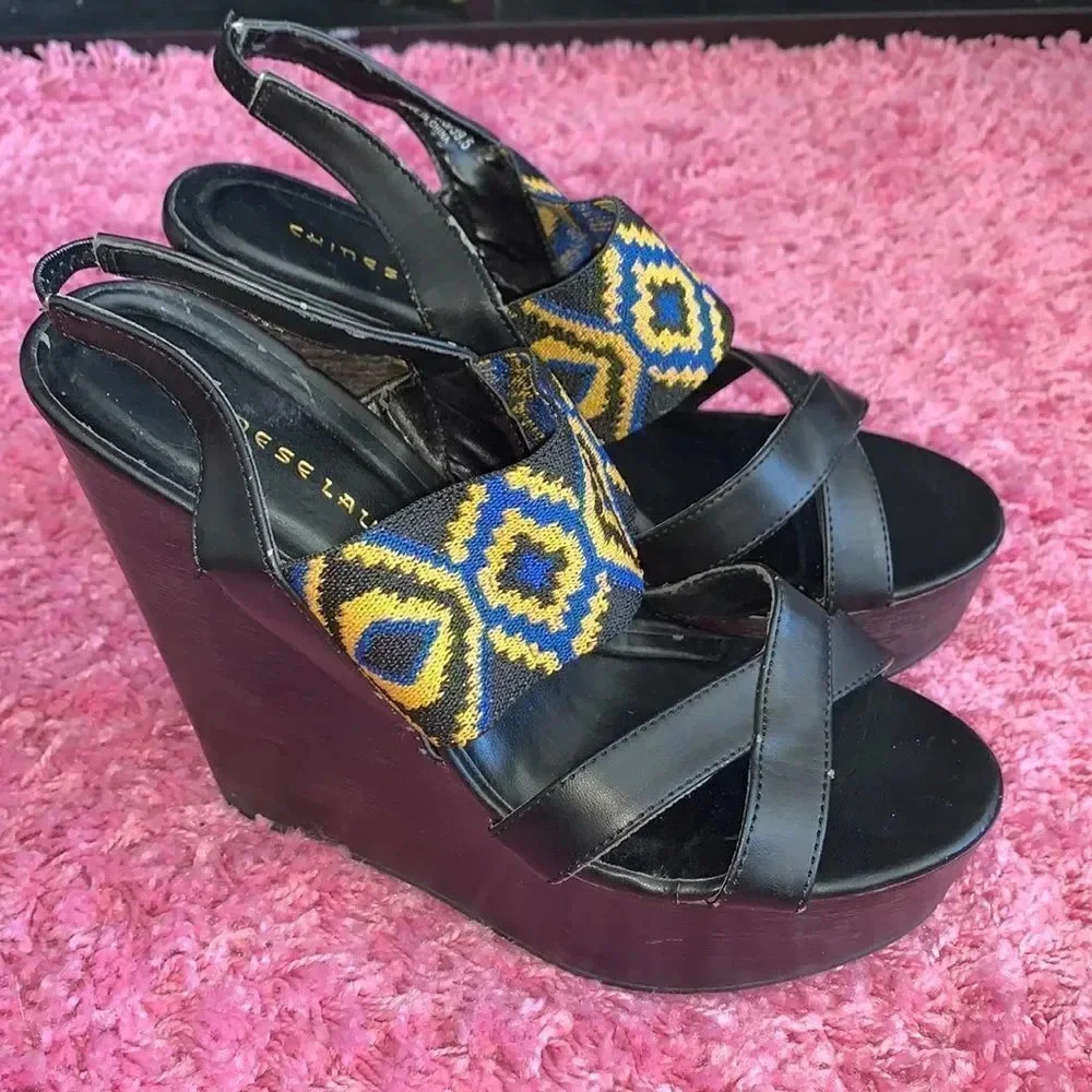 Chinese Laundry Tribal Platform Wedges
